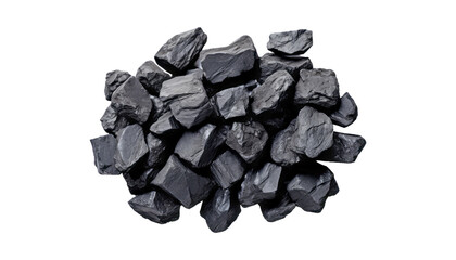 coals isolated on transparent background cutout