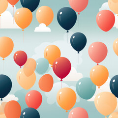 Balloons party colorful celebration repeat pattern