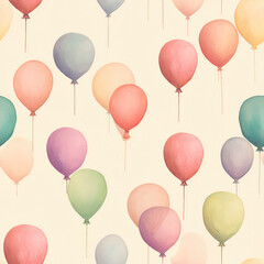 Balloons party colorful celebration repeat pattern
