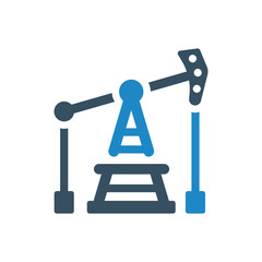 oil pumpjack icon vector illustration
