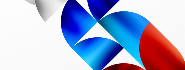 Minimalist geometric background featuring metallic round triangles, delivering sleek and modern visual aesthetic with emphasis on clean, metallic forms for wallpaper, banner, background, landing page