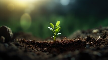 Young plant growing.