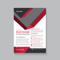 Corporate business flyer template, modern flyer  design in A4 with  business proposal.
