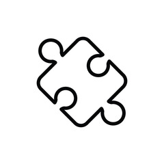 Jigsaw puzzle piece vector icon