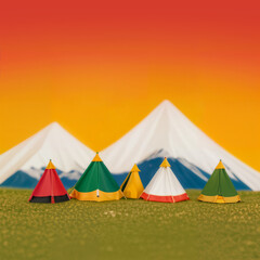 ミニチュアのテント