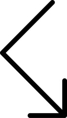 Arrow 95 Line Icon pictogram symbol visual illustration