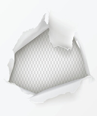 white paper with hole