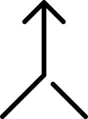 Arrow 2 Line Icon pictogram symbol visual illustration