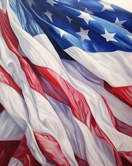 Light Flowy American Flag Patriotic Background