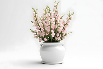 Snapdragon in a pot 3d rendering style