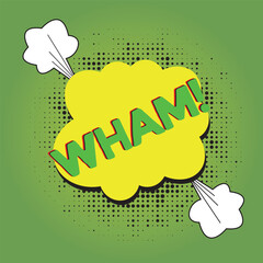 Comic pop art cloud bubble. Funny speech bubble. verity color with Trendy Colorful retro vintage background in pop art retro comic style. Illustration easy editable