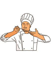 chef holding a sppon