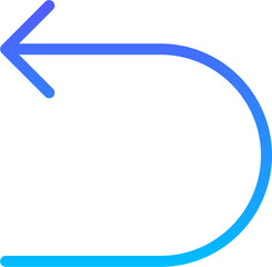 Arrow 44 Line Gradient Icon pictogram symbol visual illustration