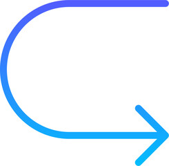 Obraz premium Arrow 45 Line Gradient Icon pictogram symbol visual illustration