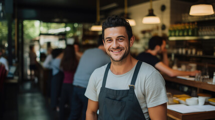 Fototapeta premium Owner of small business Generative Ai
