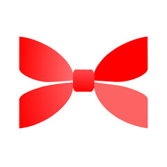 Red color ribbon illustrations Classic Decorative red bow ornaments Design on white background Modern Vector Line Draw Cartoon White Background