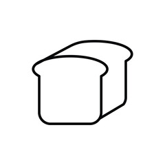 Bread icon line design template illustration isolated