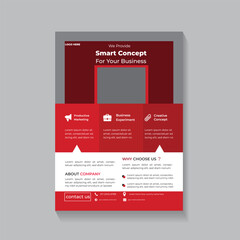 Business flyer template, Modern corporate a4 size flyer design.
