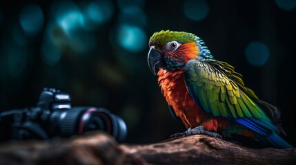 Feathered Symphony: Vibrant Tropics Unleash a Kaleidoscope of Birdlife, generative AI