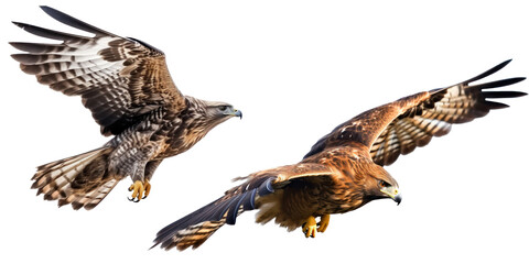 Falcon isolated on transparent background,transparency,set of falcon isolation  - Powered by Adobe