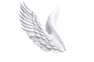 white wings isolated on transparent background,transparency 