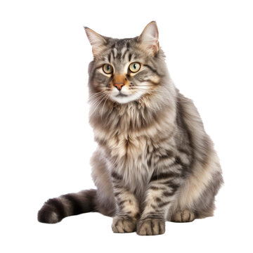 American Bobtail cat isolated on transparent background,transparency 