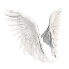 white angel wings isolated on transparent background,transparency 
