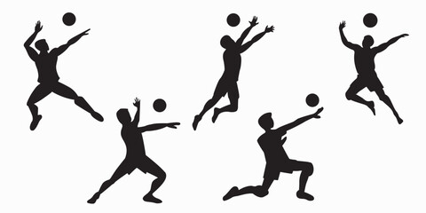 Volleyball silhouette vector