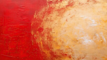 Red and gold texture paint background for 2024 chinese new year - obrazy, fototapety, plakaty