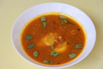 Anda curry, egg drop curry, andyachi aamti