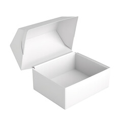 black white paper box isolated on transparent background,Transparency 
