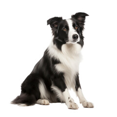 border collie dog isolated on transparent background,Transaprency 