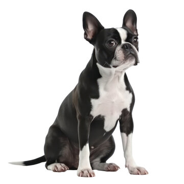 boston terrier dog isolated on transparent background,Transparency 