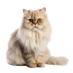 British longhair cat isolated on transparent background,Transparency  - obrazy, fototapety, plakaty