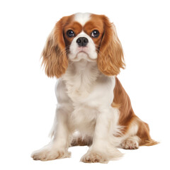 Cavalier king chales spaniel,Cute dog isolated on transparent background 
