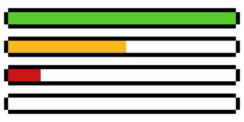 ピクセルアートのHPゲージセット