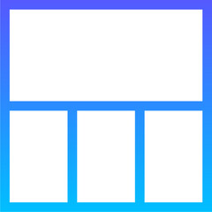 Layout 11 Line Gradient Icon pictogram symbol visual illustration