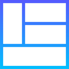 Layout 12 Line Gradient Icon pictogram symbol visual illustration