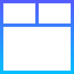 Layout 14 Line Gradient Icon pictogram symbol visual illustration