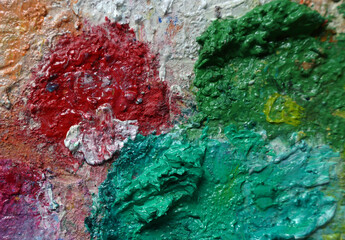 Art Oil color mixing palette Colorful Background