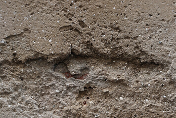 cracked cement brick block surface as background for design