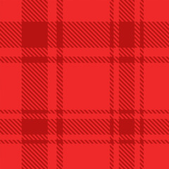 Obraz premium Seamless Red Red Tartan Plaid Pattern. Check fabric texture for flannel skirt, shirt, blanket 