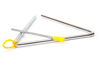 Metal triangle, percussion musical instrument, easy to use for orchestras and ensembles.