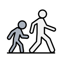 Human evolution icon