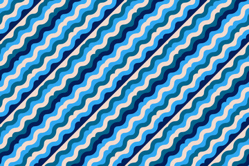 Seamless Abstract Wave Pattern with blue and white color