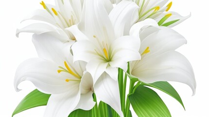 Closeup beautiful white flower