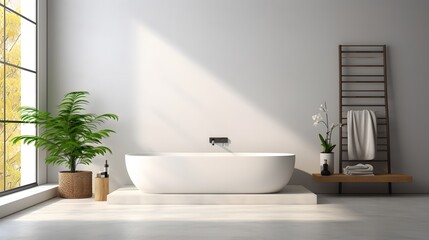 Fototapeta na wymiar white sink in stylish bathroom interior modern bathroom interior