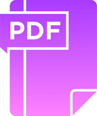 PDF Glyph Gradient Icon pictogram symbol visual illustration