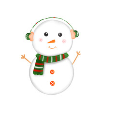 snowman isolated on white
