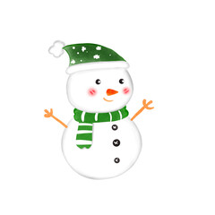 snowman with christmas tree